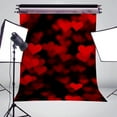 thumbnail image 3 of BSDHOME Fond de Vacances en Polyester Motif Cœur Rouge Accessoires de Studio Fond de Photographie 5x7ft, 3 of 5