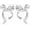 Silver Bow C, variant on Gold Silver Bow Drop Earrings for Women Long Tassel Chain Bow Earrings Ribbon Bowknot Dangle Earrings accessories Gifts