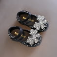 thumbnail image 6 of LNMQLPDBS Baby Girl Shoes Infant Girl Shining Princess Shoes with Bow Close Toe Lightweight Toddler Girls Shoes with Adjustable Band Girls Ballet Flats Shoes for Party Dance and Wedding, 6 of 6