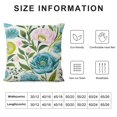 thumbnail image 5 of Chilfamy  Colourful Flowers Pattern Square Decorative Throw Pillow Case Cushion Covers Outdoor Pillowcase for Sofa, 5 of 5