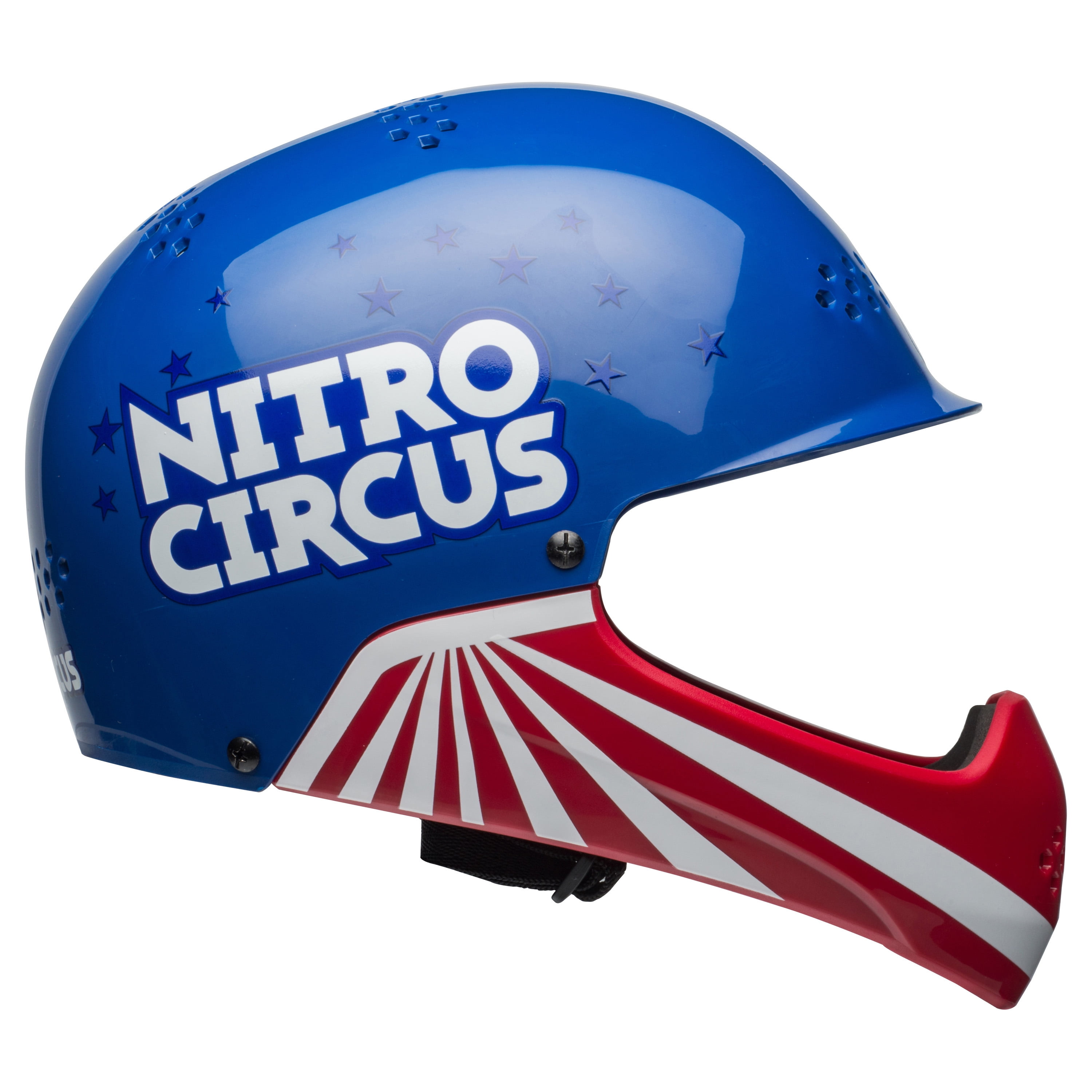 Bell Nitro Circus Shield Full-Face Bike Helmet w/ Chinbar, Blue 