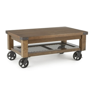 Steve Silver Hailee 48" Coffee Table in Distressed Oak