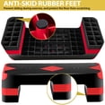 thumbnail image 4 of ZENY 26.5" Aerobic Step Platform Adjustable Exercise Workout Stepper w/4 Risers, Red, 4 of 9