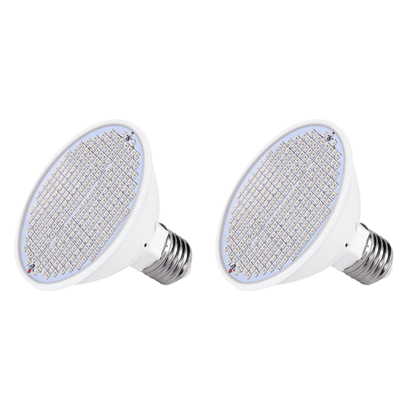 2X E27 300LEDs Plant Grow Lamp LED Full Spectrum Growth Light Bulbs Seedling Flower Phyto Lamp
