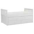 thumbnail image 1 of Lexicon Lit Simple en Bois Galen avec 2 Tiroirs de Rangement, Lit Gigogne, Blanc, 1 of 11
