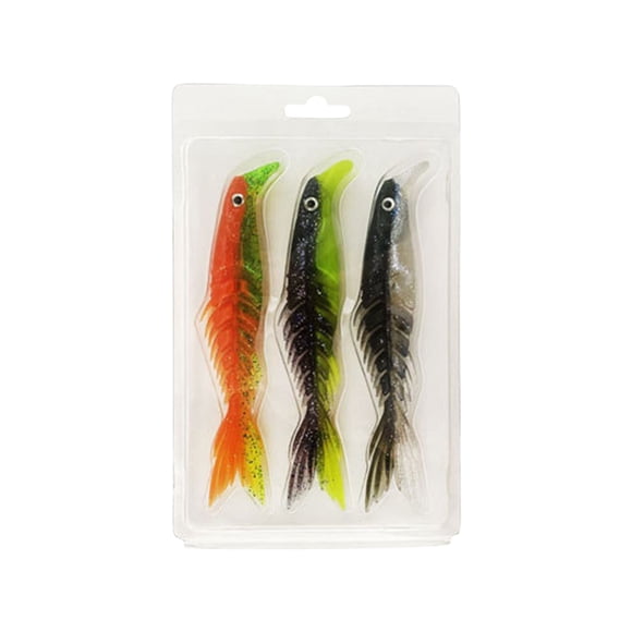 Multi-Segment Mino Fish Soft Bait Assortment, Scissors Tail for Natural Swimming Motion, Plastic Lure for Catfish, Perch, and Trout, Mixed Sizes Packaging