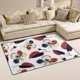 thumbnail image 2 of SKYSONIC Area Rug Carpet Elegant Stylized Hibiscus Flowers Doormat for Hardwood Floor Entrance Living Room Bedroom 2'7"x1'8" (31x20 in), 2 of 6
