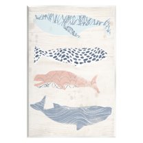 Stupell Industries Rustic Patterned Whales Animals & Insects Painting Unframed Art Print Wall Art, 13 x 19