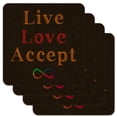 thumbnail image 1 of Live Love Accept Autism Awareness Infinity Rainbow Low Profile Novelty Cork Coaster Set, 1 of 3