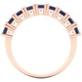 thumbnail image 5 of 2.61 ctw Wedding Band for Women - 14K Rose Gold Simulated Tanzanite Stackable Eternity Ring, 5 of 6