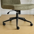 thumbnail image 2 of Ktaxon Oversized Armless Office Chair Swivel Study Chair Adjustable Desk Chair with Criss Cross Legs for Conference and Home Olive Green, 2 of 10