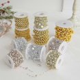 thumbnail image 2 of New Christmas beaded chain gold Christmas tree dress up electroplated beads DIY material ornaments Christmas scene layout gold fishing line round, 2 of 5