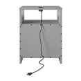 Mainstays Emery Nightstand with Power, Dove Gray