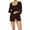 Coffee 13, variant on Women's Fall Ribbed Knit Lounge Sets U-Neck Cropped Pullover Tops with Shorts Tracksuit Sets