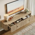 thumbnail image 3 of Tribesigns 55-Inch Floating TV Stand Wall Mounted, Modern Media Console with 2 Fluted Drawers & Cable Management for Living Room, Bedroom, 3 of 4