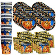 Basketball Star Birthday Party Supplies Set Plates Napkins Cups Tableware Kit for 16$$Home Decor, Kitchen, & Other