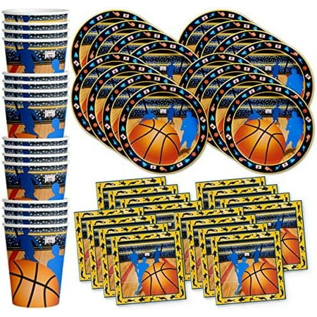 Basketball Star Birthday Party Supplies Set Plates Napkins Cups Tableware Kit for 16$$Home Decor, Kitchen, & Other