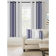 thumbnail image 2 of Navy Blue Striped Blackout Curtains 84 Inches Long for Bedroom,Modern White Striped Abstract Art Aesthetics Thermal Insulated Room Darkening Black Out Curtain Panels Grommet Drapes for Living Room, 2 of 8