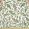 thumbnail image 1 of Floral Sofa Upholstery Fabric by the Yard, Watercolor Style Burgeoning Spring Flowers and Leaves, Decorative Fabric for DIY and Home Accents, Olive Green Multicolor by Ambesonne, 1 of 5