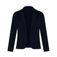 thumbnail image 4 of Homenesgenics Open Front Jackets Women's Casual Blazer Jackets Suit Long Sleeve Open Front with Button Pockets for Business office Blue XL, 4 of 6