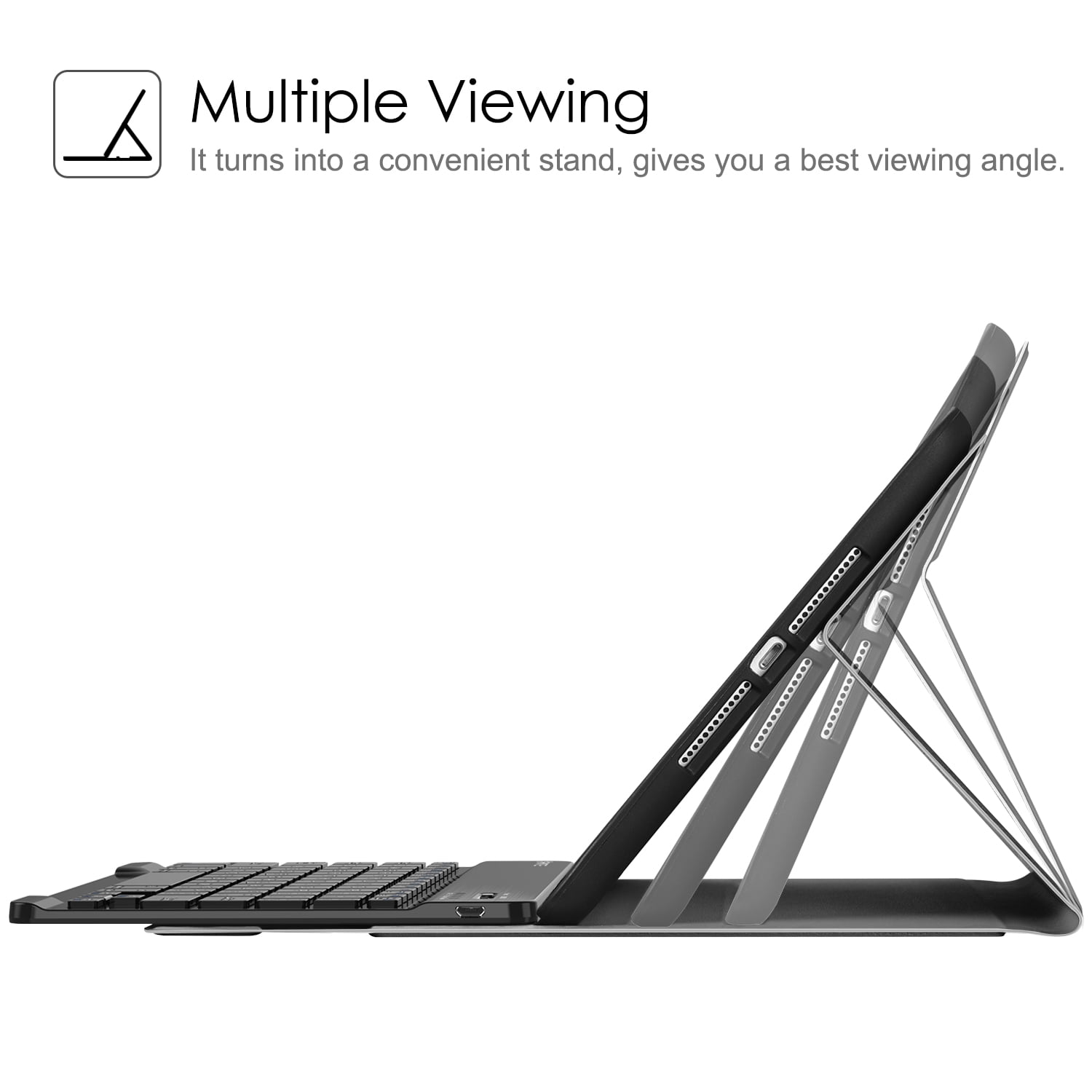 Fintie Keyboard Case for iPad 9th/8th/7th Generation (2021/2020/2019) 10.2 Inch, Detachable Keyboard and Soft TPU Stand Cover with Built-in Pencil Holder