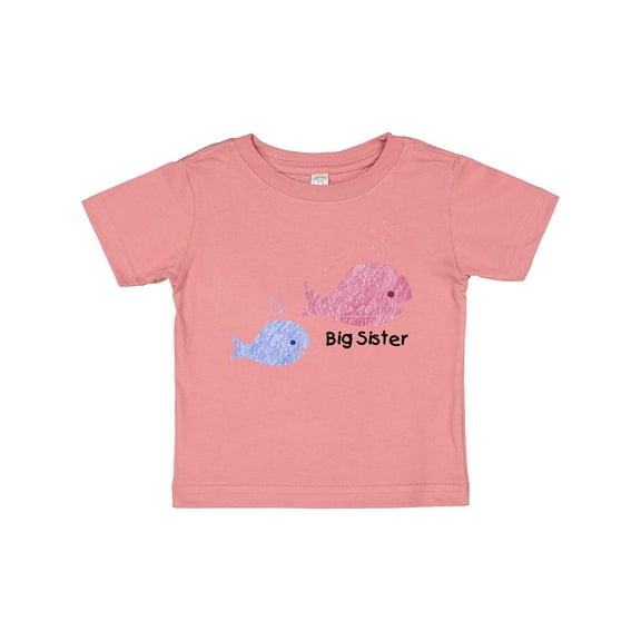 Inktastic Big Sister with Lil' Brother Girls Baby T-Shirt