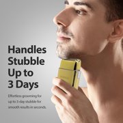 Savage Foil Shaver for Men, Professional Reciprocating Dual Blade Double Gold Foil Shaver, Hypoallergenic, Rechargeable 90 Minute Runtime, Plug and Play, Gold Metal Body, Kyoto Design, Rotary Motor