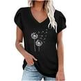 thumbnail image 1 of Birdeem Mode Femmes Été Col en V Manches Courtes T-Shirt Imprimé Décontracté Blouse, 1 of 1