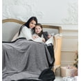thumbnail image 2 of Sherpa Furry Throw Blanket, Reversible Super Soft Plush Fuzzy Fleece Blanket for Sofa Couch Bed 50"x60", 2 of 7