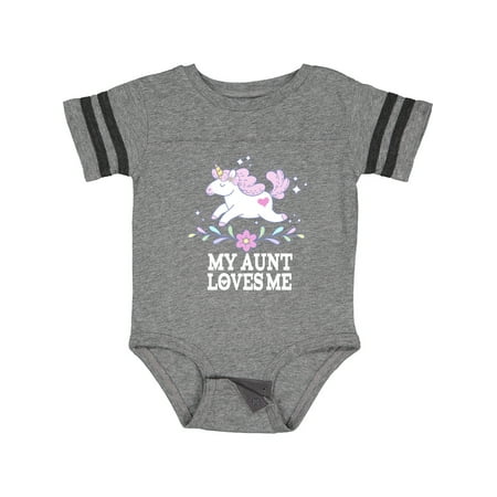 

Inktastic My Aunt Loves Me Unicorn Outfit Gift Baby Girl Bodysuit