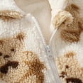thumbnail image 6 of WhouRiu Girl Boy Winter Coat Thick Warm Cute Bear Hooded Zip Padded Coat Kids Thermal Soft Winter Jacktes Beige,Sized 18-24 M, 6 of 6