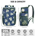 thumbnail image 4 of Retro Daisy Graphic Cooler Backpack - High-Capacity 20L Insulated Picnic Backpack with Multiple Pockets for Organization, 4 of 5