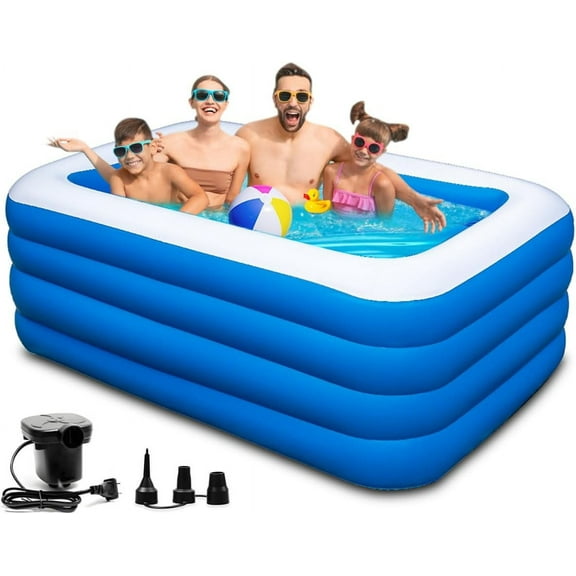 Inflatable Swimming Pool, 79 x 58 x 29 inch Full-Sized Large Inflatable Pools, Blow Up Durable Thickened Pools for Outdoor, Garden, Backyard.