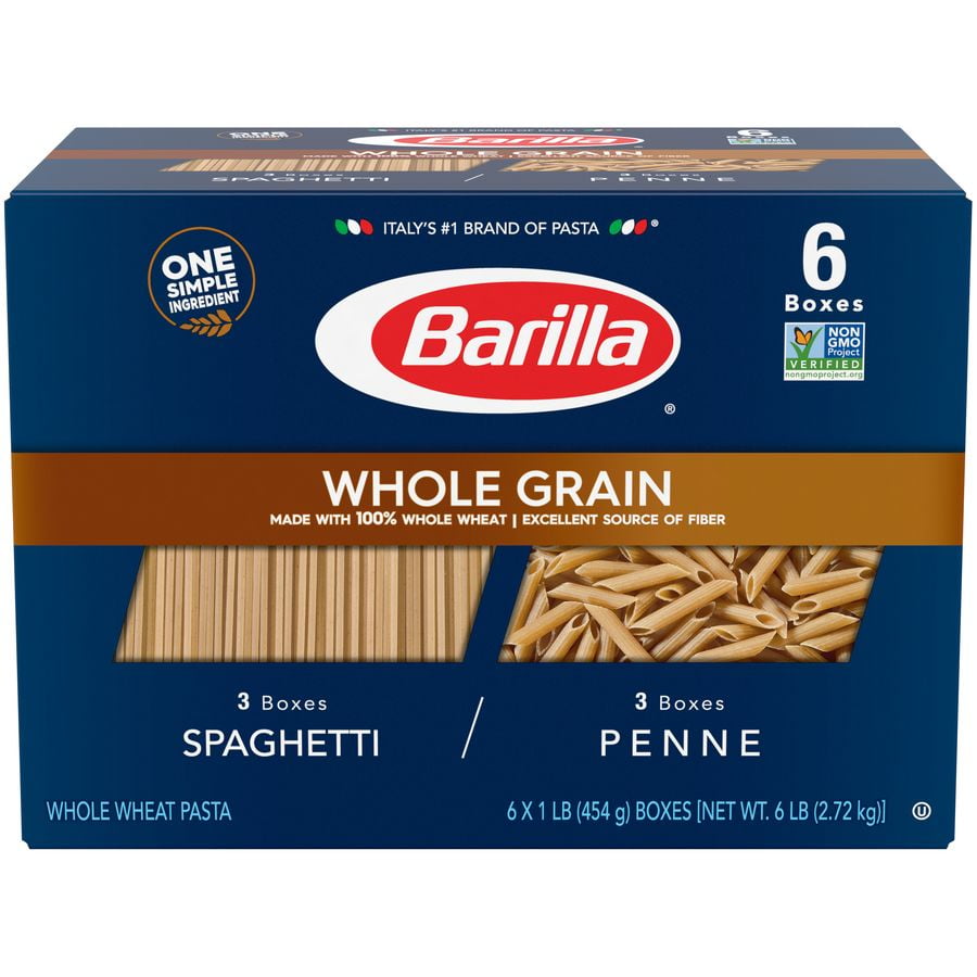 Product Of Barilla Whole Grain Spaghetti And Penne 6 pk. 1 lb.