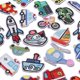 thumbnail image 3 of 38 piezas de pegatinas de tela de coche JM bordado por computadora accesorios de ropa para niños, 3 of 5