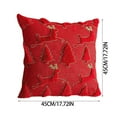 thumbnail image 3 of 3D Christmas Tree Plush Pillow Covers 18x18 In, Soft Backrest Cushion Covers For Bedroom Sofa No Pillow Core IncludedDark Green, 3 of 9