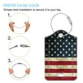 thumbnail image 4 of 2PCS Luggage Tags, Privacy Cover ID Label with Stainless Steel Loop and Address Card for Travel Bag Suitcase, US Flag, 4 of 7