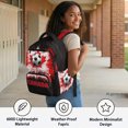 thumbnail image 4 of FUIALDOLG Canada Soccer Splash Pattern Kids School Backpack with Multi Pocket, Multi-Pocket Lightweight 17 Inch School Bag for Elementary Travel, 4 of 9