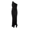 thumbnail image 3 of Robe Femme Aguichant à Épaules Obliques, Volants, Robe Sirène, Longue Fente, Maxi, Soirée, Bal de Promo, 3 of 7