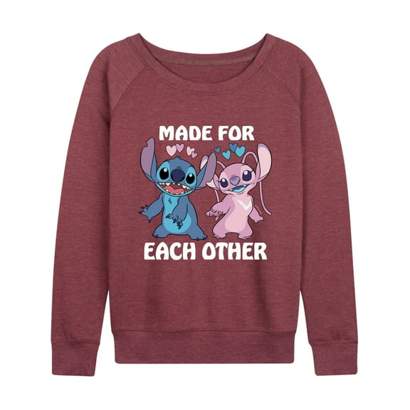 Lilo & Stitch - Made For Each Other - Women's Lightweight French Terry Long Sleeve Shirt