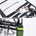 thumbnail image 5 of PEACNNG Unisex Nylon Solid Print Zipper Clear Tote Stadium Approved Handbag  Clear, 5 of 5