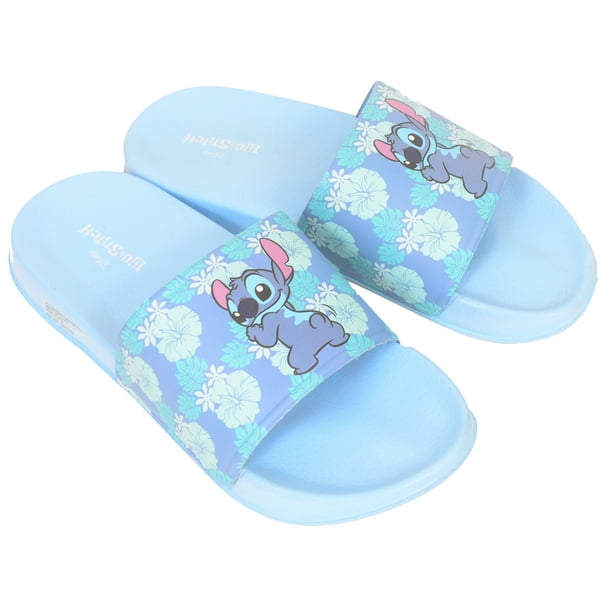 Disney Lilo & Stitch Frog Stitch Slide Sandals Women's Flat Shoes ...