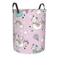 thumbnail image 2 of Kll Llama Unicorn And Rainbow Waterproof Foldable Laundry Hamper Bucket With Handles For Storage Bin,Kids Room,Home Organizer (Medium), 2 of 8
