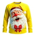thumbnail image 2 of Amzcrzy Sudadera Para Hombre, Con Estampado Navideño, Informal, De Manga Larga Y Cuello Redondo, Color Amarillo, Xs, 2 of 3