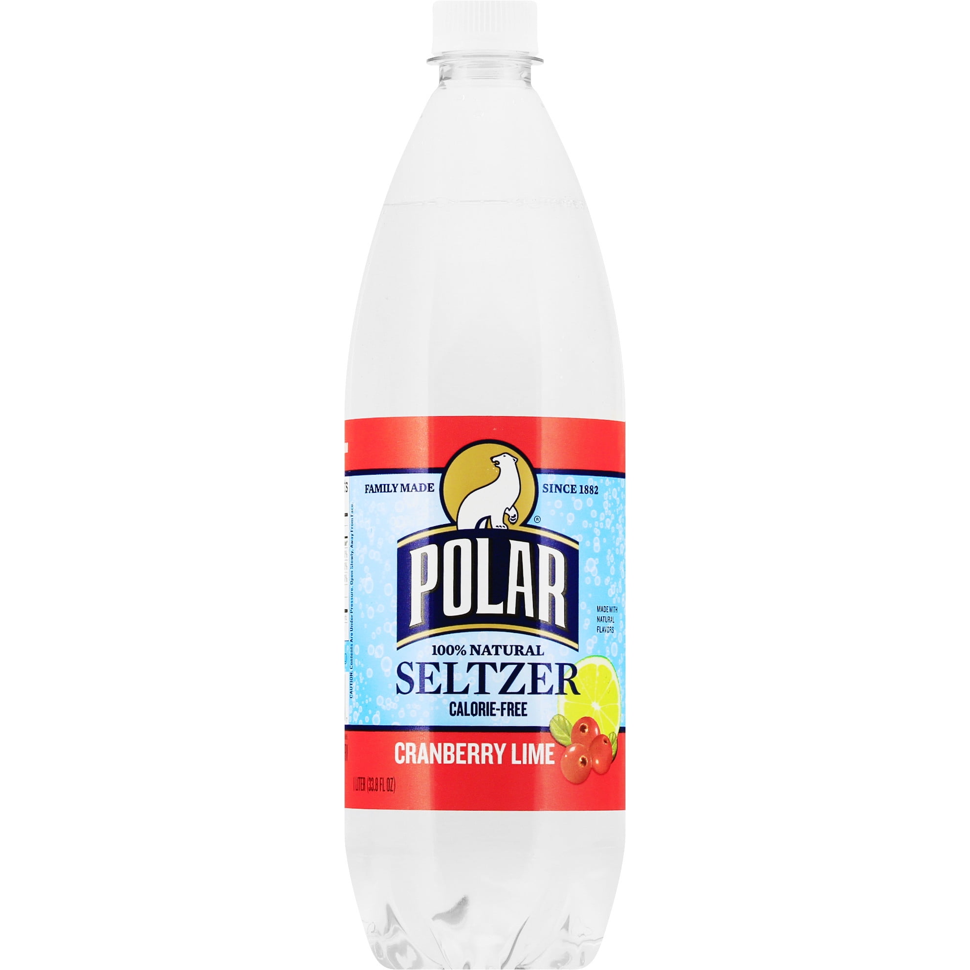 Polar Zero Calorie Cranberry Lime Sparkling Seltzer Water, 1 L, Bottle