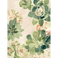 thumbnail image 2 of Vess, June Erica 15x18 White Modern Wood Framed Museum Art Print Titled - Stained Glass Succulents II, 2 of 4