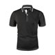 thumbnail image 1 of Blusa y camisa de manga corta con cuello vuelto para hombre, color liso, con solapa y botones, de seda helada, para tiempo libre, blusa de manga corta para hombre, 1 of 4