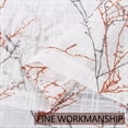 thumbnail image 6 of 2 Pcs Semi-Sheer Tier Curtains, Tree Branches Pattern Printed Rod Pocket Cafe Voile Curtain, 6 of 6