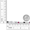 thumbnail image 6 of Gem Stone King 925 Sterling Silver Red Created Ruby and Black Onyx and Lab Grown Diamond Bracelet for Women | 3.61 Cttw | Gemstone July Birthstone | Oval 6X4MM | Length 7.25 inches, 6 of 6