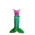 thumbnail image 4 of Disfraz de sirenita para niñas y niños, disfraz de Halloween, vestido de princesa sirena, falda, trajes de fiesta de cumpleaños, 4 of 5